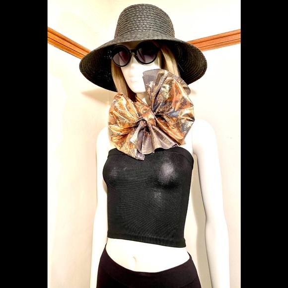 NORDSTROM - Vintage Italian Metallic Tonal Scarf - Picture 17 of 17